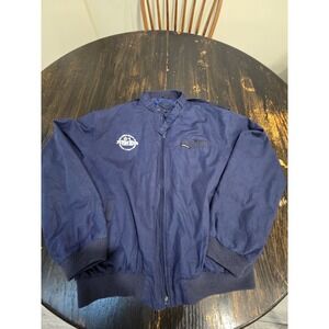 Vintage Members Only Jacket Mens Size 44 Blue Full Zip Bomber Coat 80s